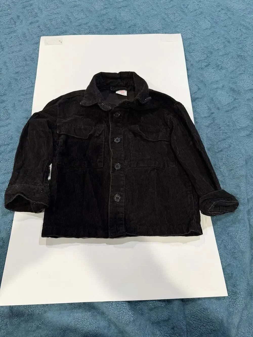 Wonder Nation Toddler Boys Black Corduroy Button-Down Shirt Jacket